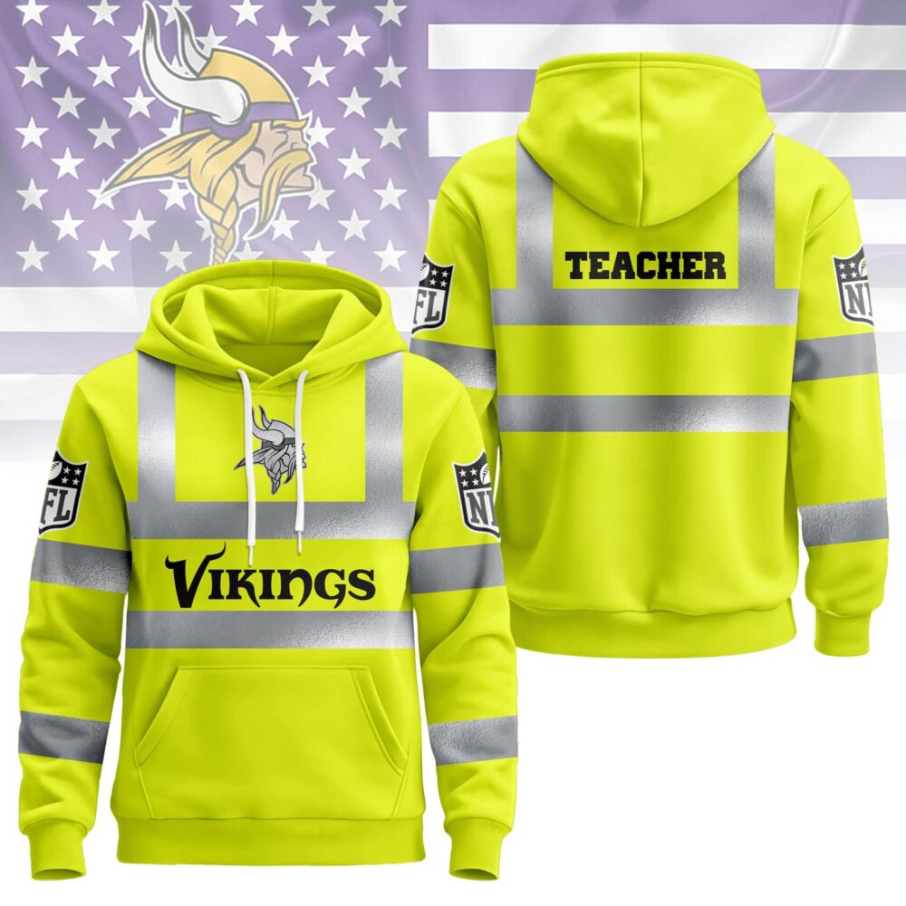 Minnesota Vikings | Premium NFL Teacher Safety Hi Vis Hoodie NY