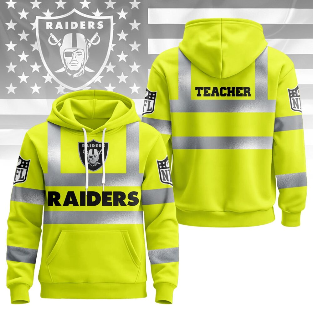 Las Vegas Raiders | Premium NFL Teacher Safety Hi Vis Hoodie NY