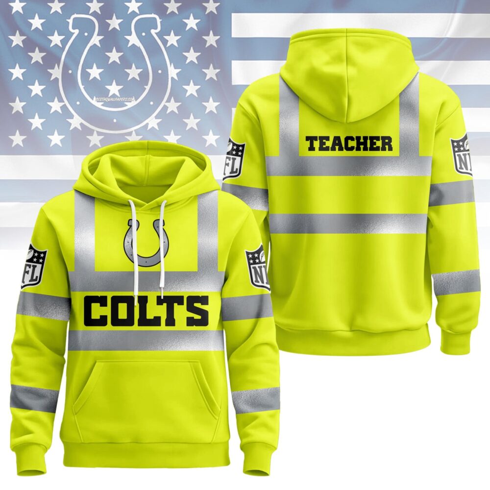 Indianapolis Colts | Premium NFL Teacher Safety Hi Vis Hoodie NY