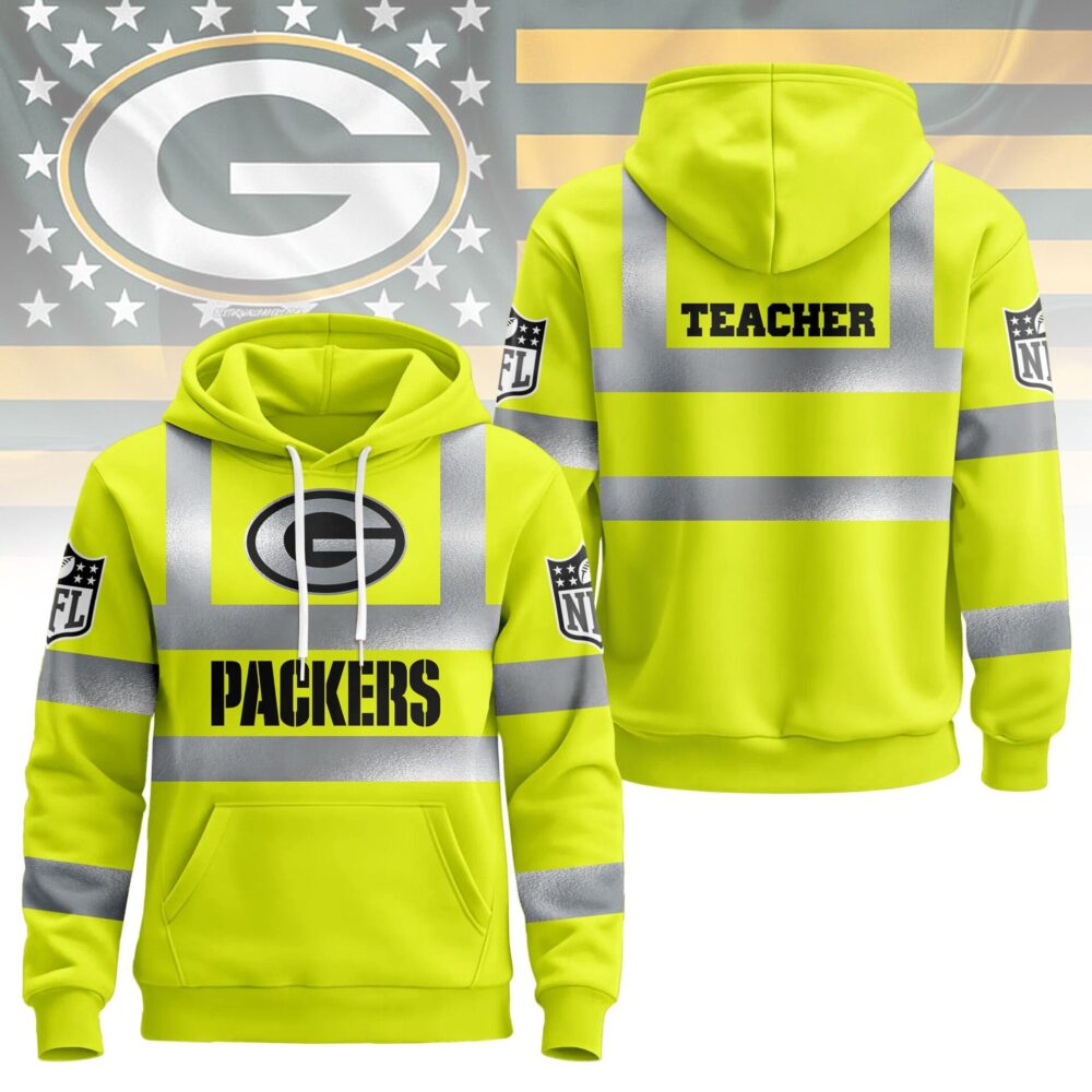 Green Bay Packers | Premium NFL Teacher Safety Hi Vis Hoodie NY