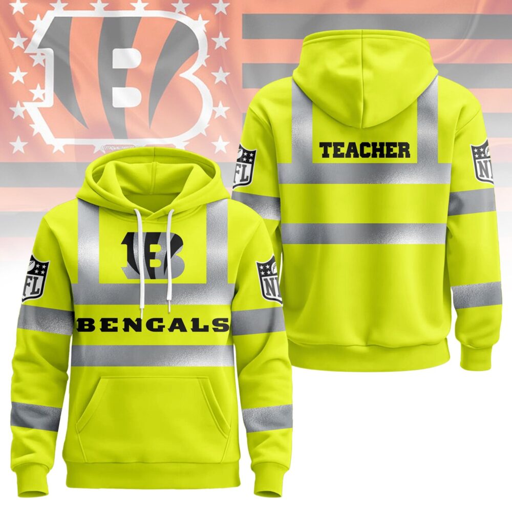 Cincinnati Bengals | Premium NFL Teacher Safety Hi Vis Hoodie NY