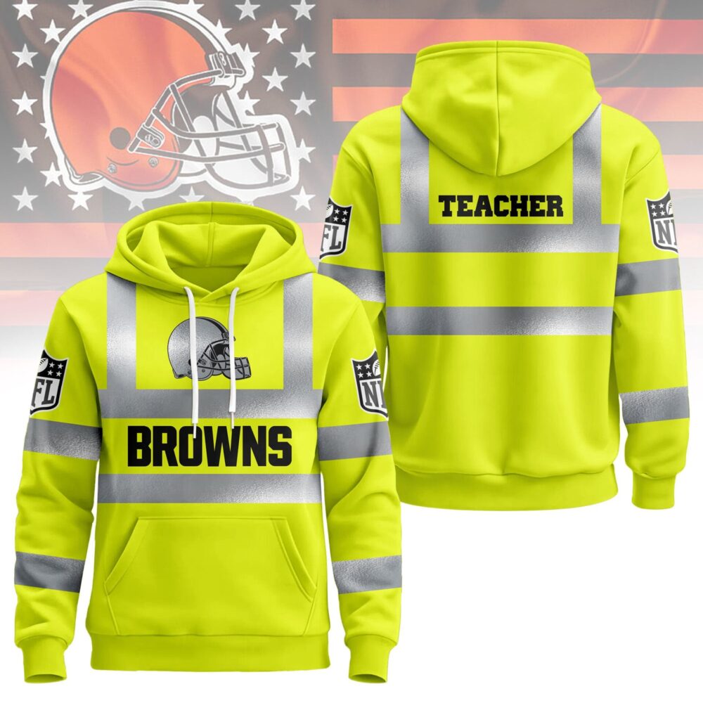 Cleveland Browns | Premium NFL Teacher Safety Hi Vis Hoodie NY