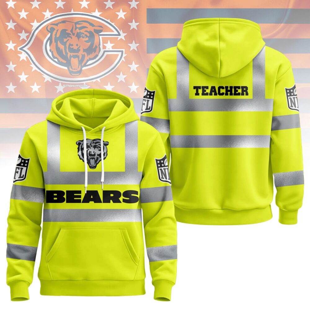 Chicago Bears | Premium NFL Teacher Safety Hi Vis Hoodie NY