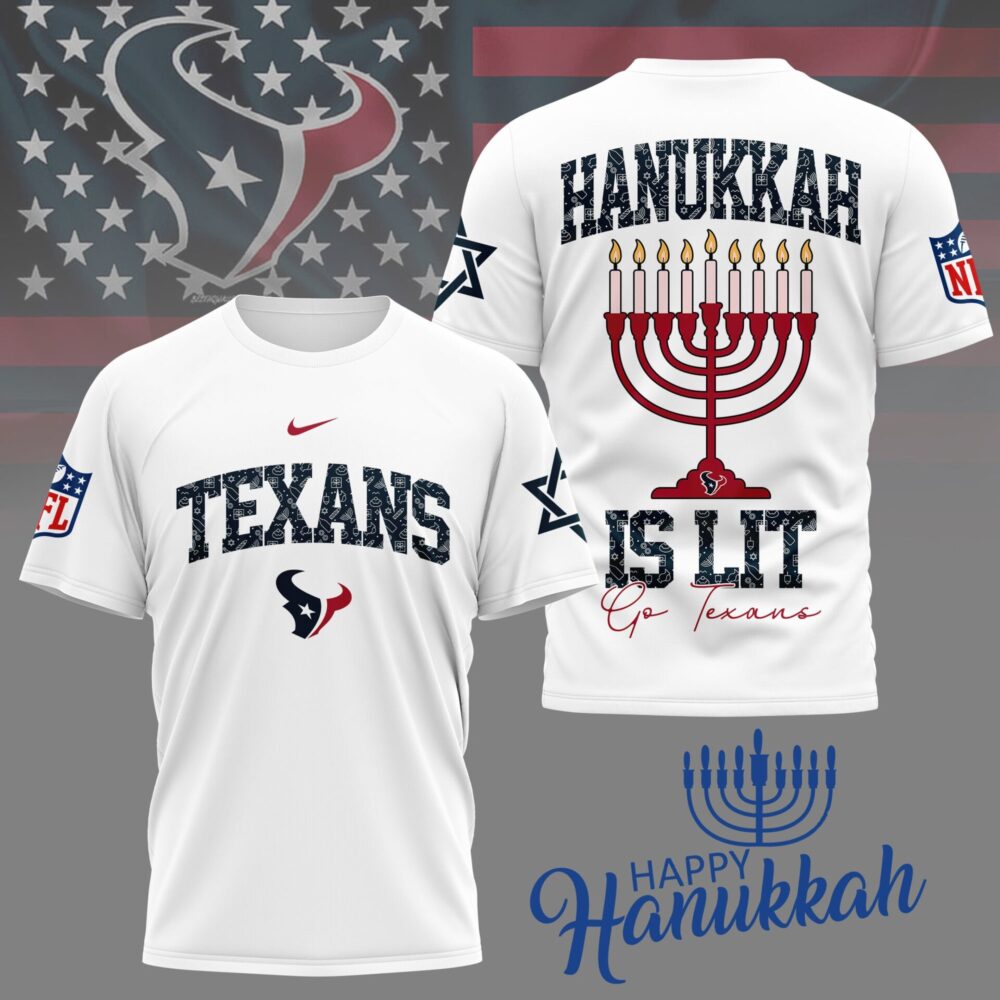 Houston Texans | Premium NFL Happy Hanukkah 3D Shirt NY