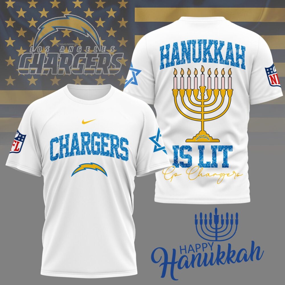 Los Angeles Chargers | Premium NFL Happy Hanukkah 3D Shirt NY