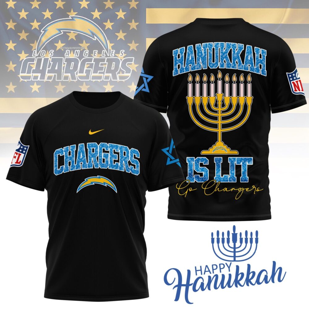 Los Angeles Chargers | Premium NFL Happy Hanukkah 3D Shirt NY