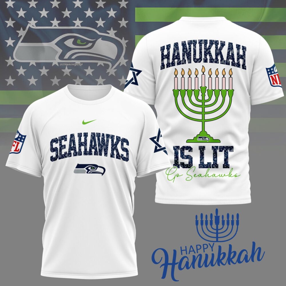 Seattle Seahawks | Premium NFL Happy Hanukkah 3D Shirt NY