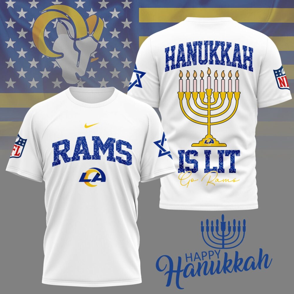 Los Angeles Rams | Premium NFL Happy Hanukkah 3D Shirt NY