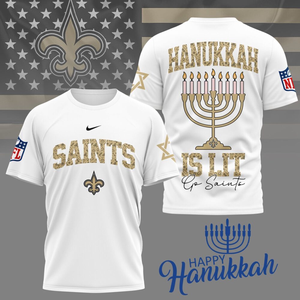 New Orleans Saints | Premium NFL Happy Hanukkah 3D Shirt NY