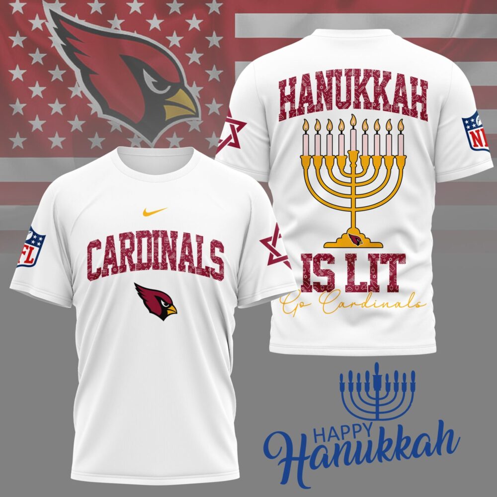 Arizona Cardinals | Premium NFL Happy Hanukkah 3D Shirt NY