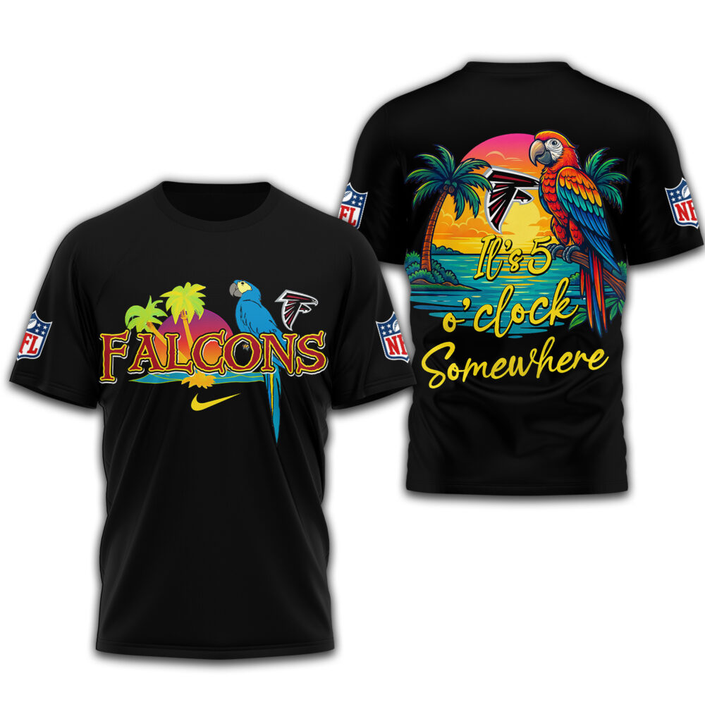 Atlanta Falcons | Premium NFL Its 5 Oclock Somewhere 3D Shirt