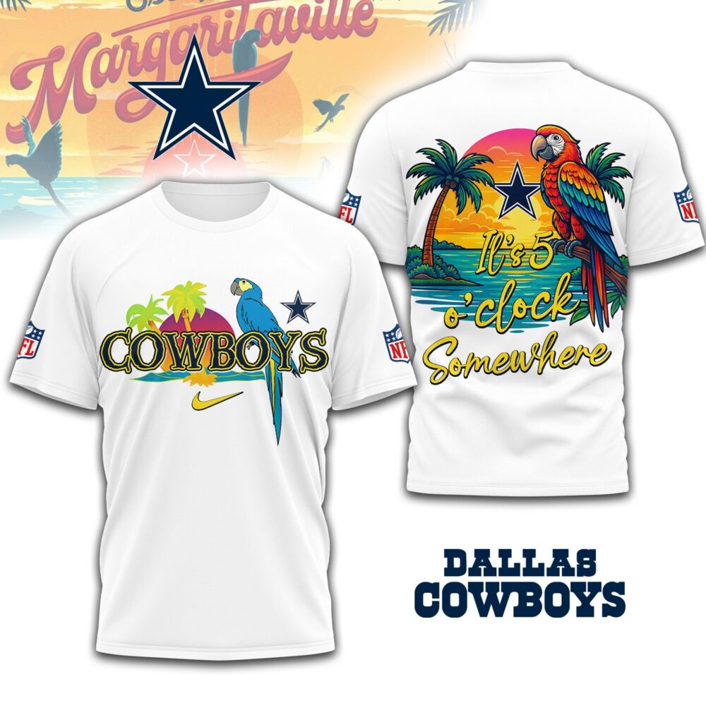 Dallas Cowboys | Premium NFL Its 5 Oclock Somewhere 3D Shirt