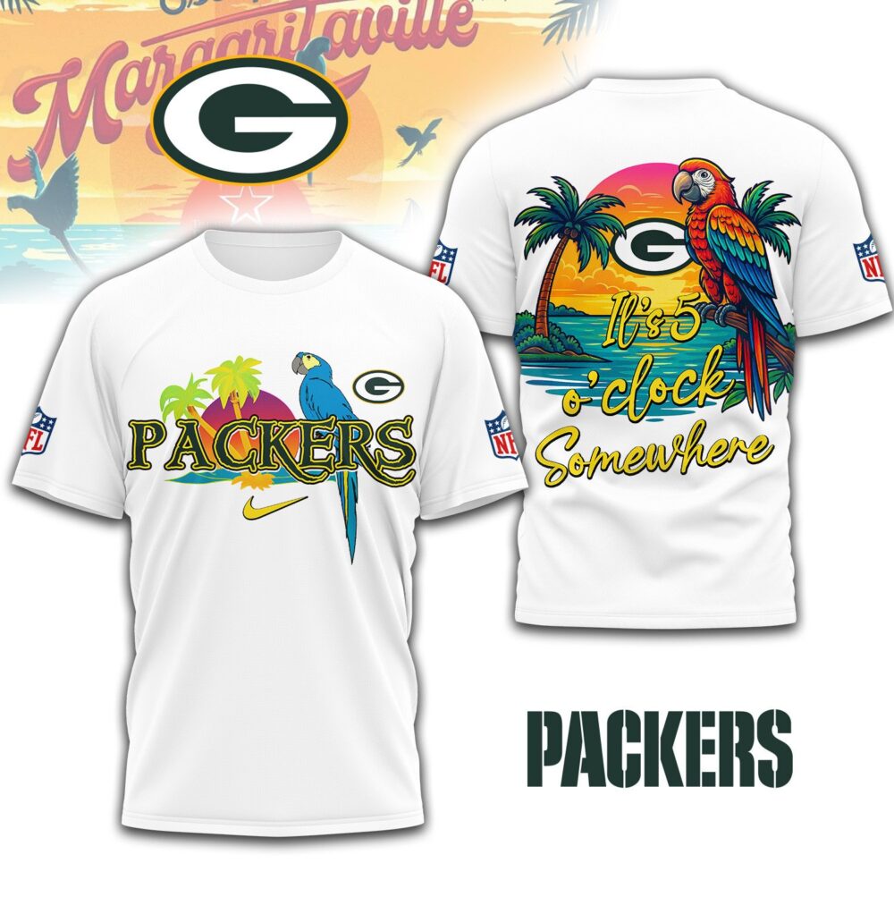 Green Bay Packers | Premium NFL Its 5 Oclock Somewhere 3D Shirt