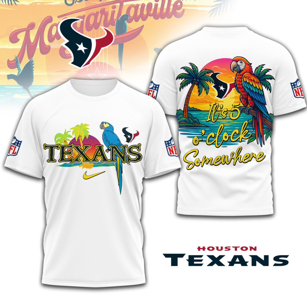 Houston Texans | Premium NFL Its 5 Oclock Somewhere 3D Shirt