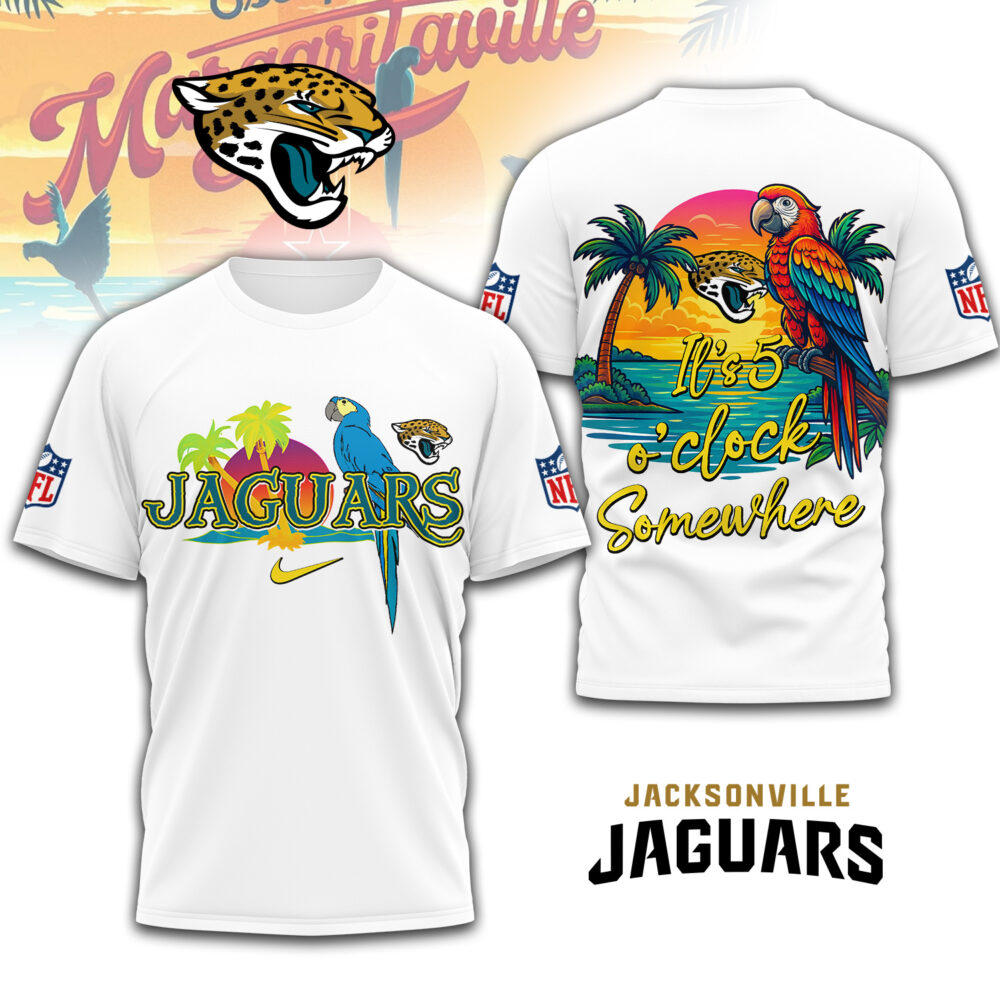 Jacksonville Jaguars | Premium NFL Its 5 Oclock Somewhere 3D Shirt