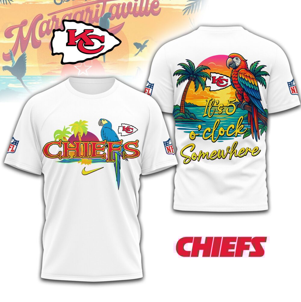 Kansas City Chiefs | Premium NFL Its 5 Oclock Somewhere 3D Shirt