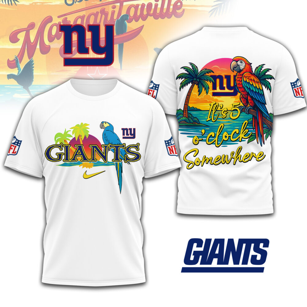 New York Giants | Premium NFL Its 5 Oclock Somewhere 3D Shirt