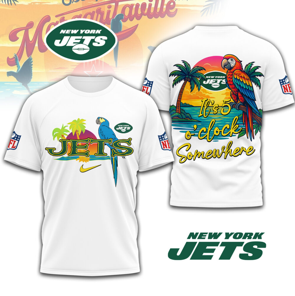 New York Jets | Premium NFL Its 5 Oclock Somewhere 3D Shirt