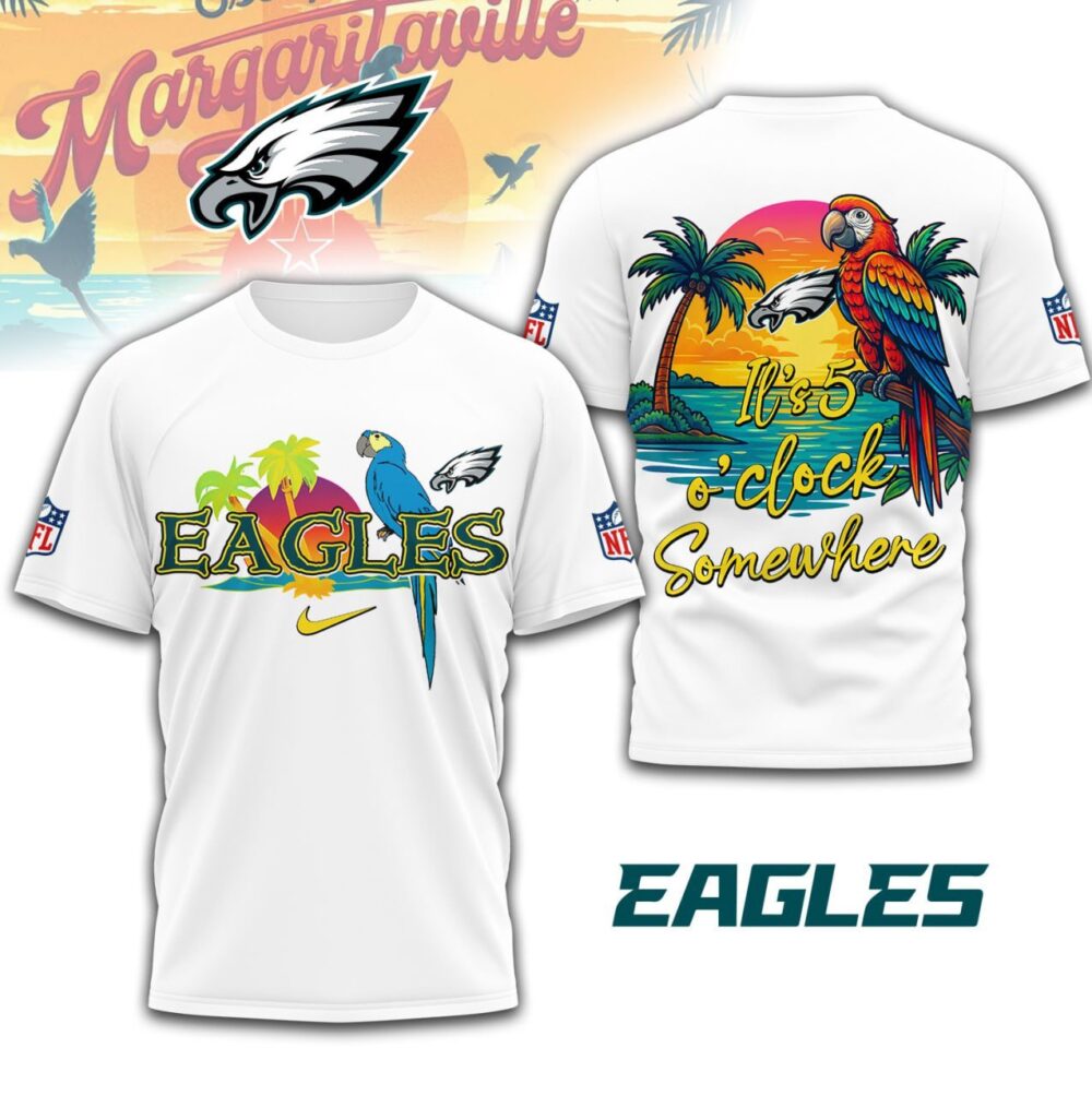 Philadelphia Eagles | Premium NFL Its 5 Oclock Somewhere 3D Shirt