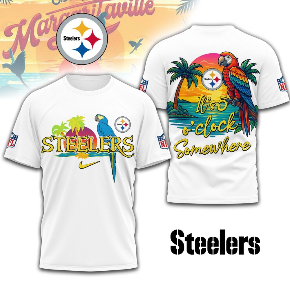 Pittsburgh Steelers | Premium NFL Its 5 Oclock Somewhere 3D Shirt