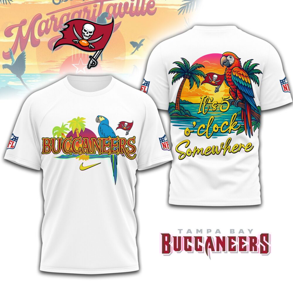 Tampa Bay Buccaneers | Premium NFL Its 5 Oclock Somewhere 3D Shirt