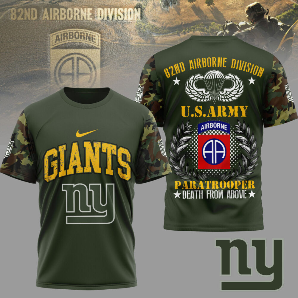 New York Giants | Premium NFL 82nd Airborne Division 3D Shirt TD